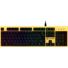 Hator Rockfall Mechanical Blue Switches Yellow Edition RU (HTK-601)